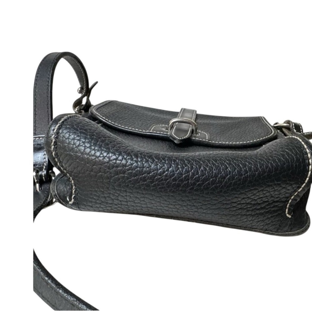 Vintage Dooney & Bourke Equestrian Crossbody Bag-Black AWL Leather - Picture 3 of 11